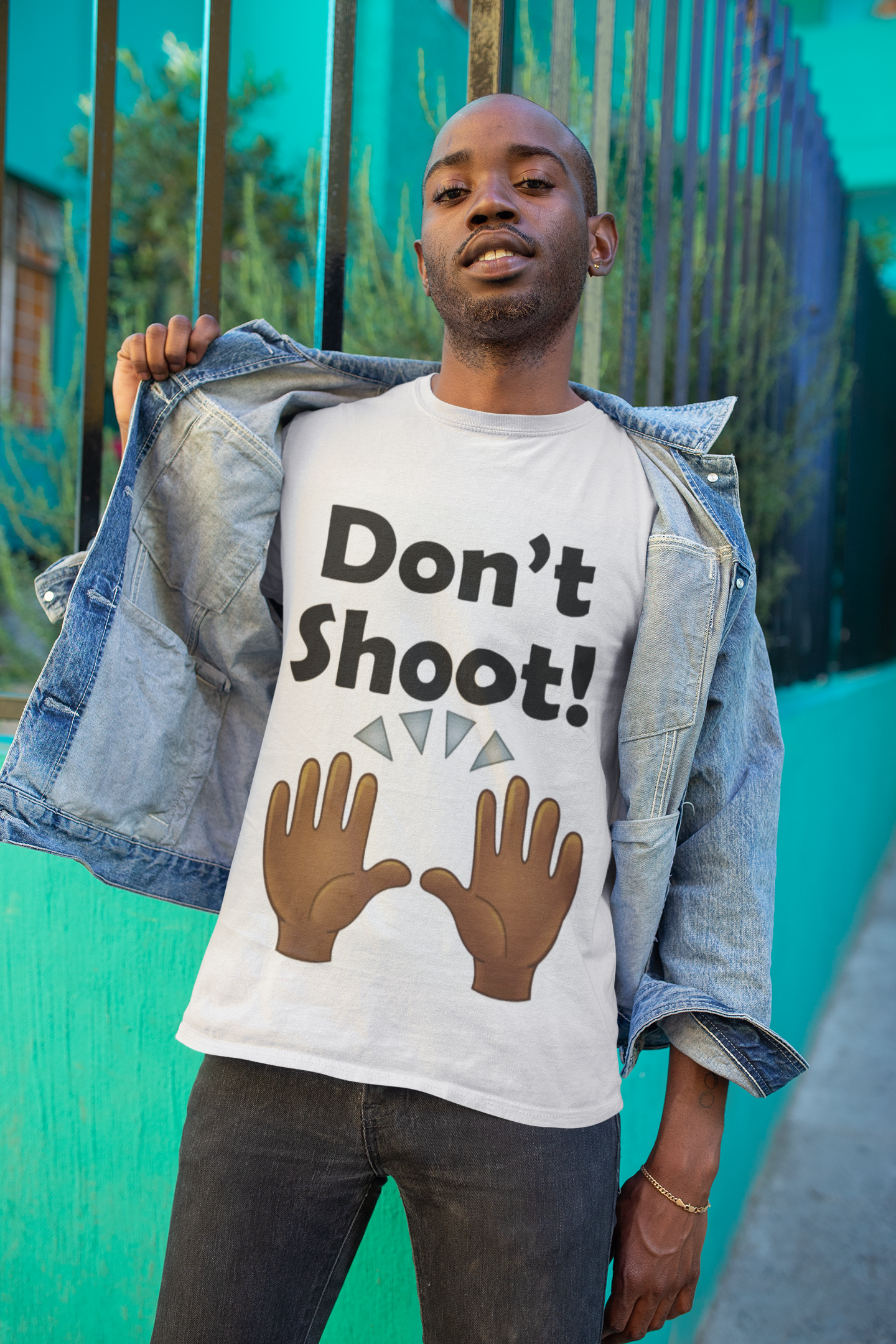 "Don't Shoot" Unisex T-Shirt (Available in White or Stone Gray)